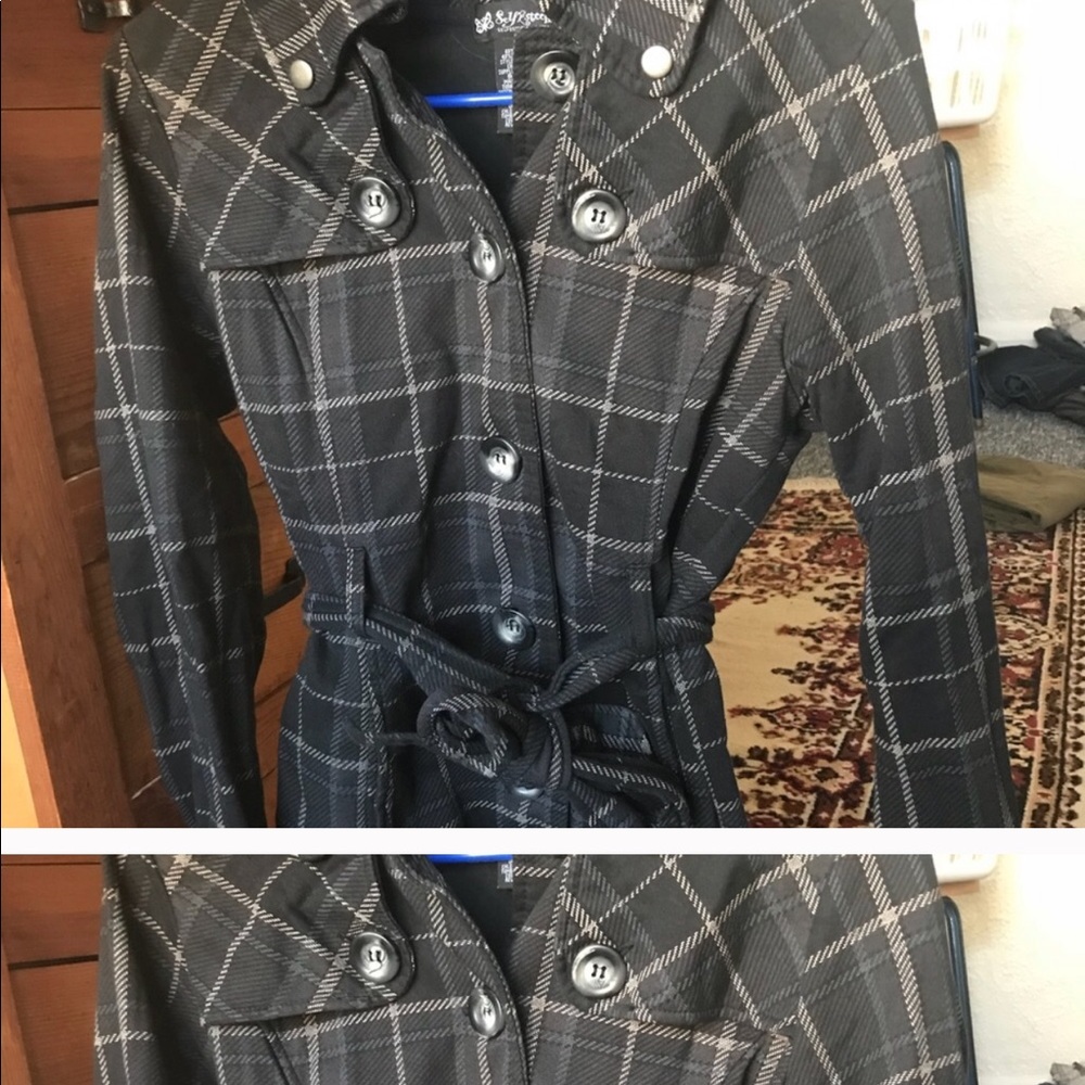Flannel colored pea coat